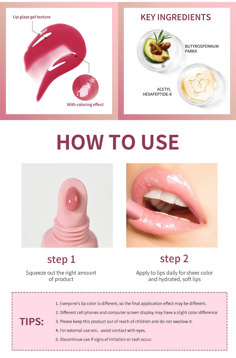 Lakerain Peptide Lip Glaze